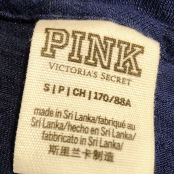 Victoria Secret Pink Studded  Large Lace Up Long Sleeve T Shirt - Picture 4 of 4